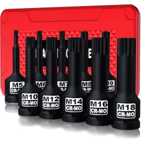 B0B8YTMGZ6 AIOURX Master Impact Xzn Bit Socket Set Steel