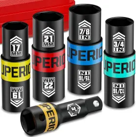 HUS226 AIOURX Drive Lug Nut Impact Socket Set