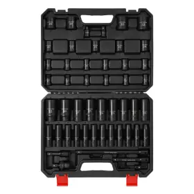 Airtoon B0c3l1mmln 1/2-inch Drive Impact Socket Set 49 Piece Deep Shallow Metric