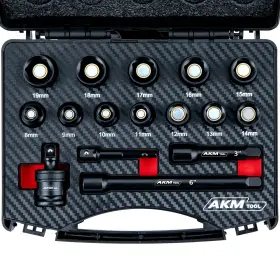 TT-3-8-16 AKM TOOL Drive Magnetic Impact Socket Set Point