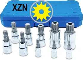 TT-M-10 ALOUKA Xzn Triple Square Spline Bit Socket Set Steel