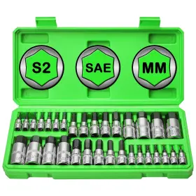 32PC-SOCKET-GREEN ALWORKKIT Masater Hex Bit Set Allen Alloy