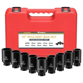 741802667526 ANBULL Axle Nut Impact Socket Set Steel Desi