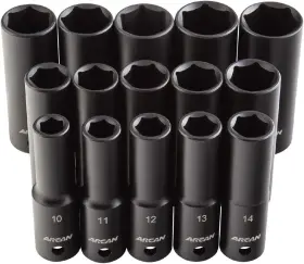 AS21215MD ARCAN Tools Drive Impact Socket Set