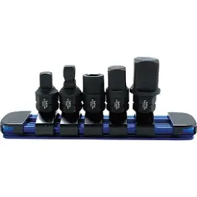Astro Pneumatic Tool 78105 5pc 1/4 Inch Nano Drive Size Adapter Set - 3 Ast-78105