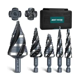 BS2225 BESTWORK Drill Bit Set Spiral Flute Step High