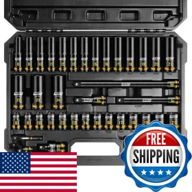 B0FMQQQ5BM BOEN Drive Impact Socket Set Shallow