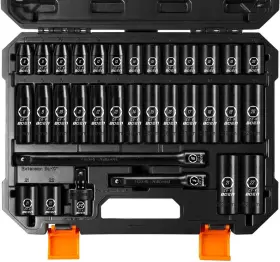 S233P BOEN Drive Impact Socket Set Shallow