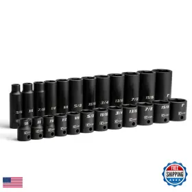 B07TFBL69P CAPRI TOOLS Drive Shallow Impact Socket Set