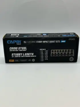 CP53425 CAPRI TOOLS Drive Stubby Impact Socket Set