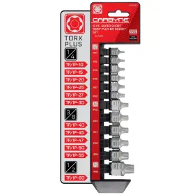 Carbyne 3101597 12-piece Torx Plus Stubby Low Profile Bit Socket Set Tp10/ip10 To Tp