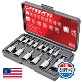 B07ZHDXJ2T CARBYNE Tamper Torx Bit Socket Set Security