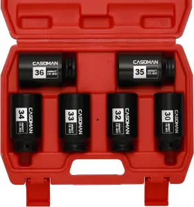 CS073 CASOMAN Drive Spindle Axle Nut Impact Socket Set