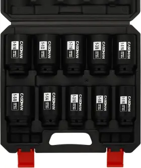 CS468 CASOMAN Drive Spindle Axle Nut Impact Socket Set
