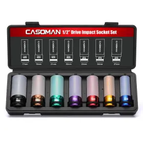 CS579 CASOMAN Drive Lug Nut Impact Socket Set Marring Th