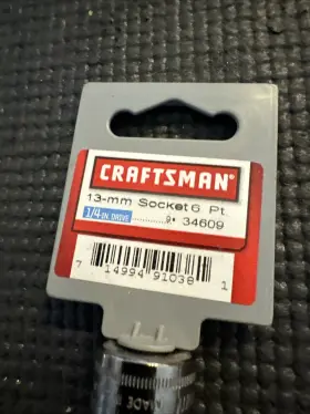 34609 CRAFTSMAN Sears Drive Shallow Point Socket Nos #3