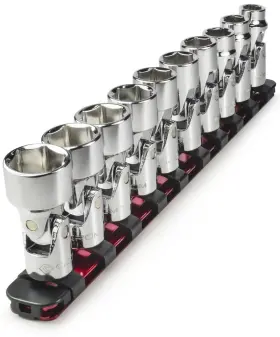 712847195011 CROM Flex Socket Set Drive Swivel Socke