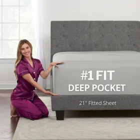 850015389405 DEALUXE Twin Pocket Fitted Sheet