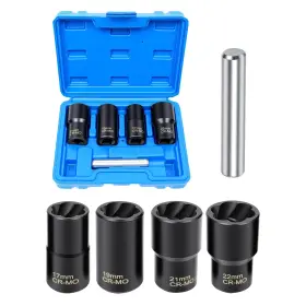 03101 DIKTALK Lug Nut Extractor Set Drive Impact Twisst
