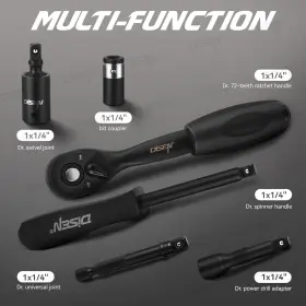 DISEN-64TTZT DISEN Drive Socket Bits Ratchet Wrench #2