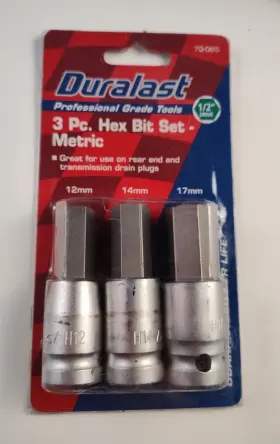 70-065 DURALAST Hex Bit Set Socket Drive