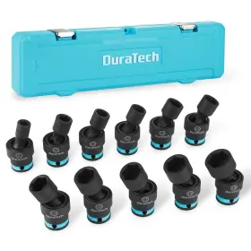 B0C6LSSWYW DURATECH Drive Impact Swivel Socket Set Steel