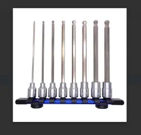 83BBL-S8 EIGHT TOOLS Tool Taper Head Hex Socket Bit Drive Set