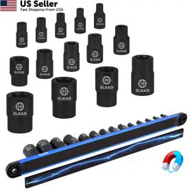 70077 ELEAD Female Torx Star Socket Set Magnetic Storage Rail