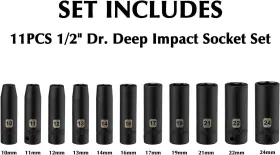 ET539 EMENTOL Drive Impact Socket Set #2