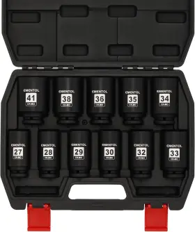 ET602 EMENTOL Drive Spindle Axle Nut Impact Socket Set