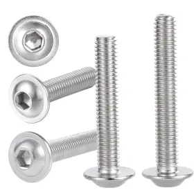 Fczdq Fczdqlzfbt-m420-100 M4-0.7 X 20mm Flanged Button Head Bolts 304 Stainless Steel 18-8 Socket