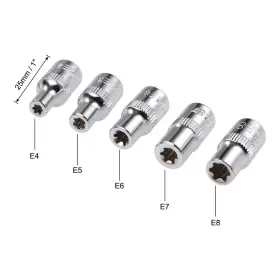 636939905316 FIPUX Pack Drive Torx Shallow Socket Set Steel #2