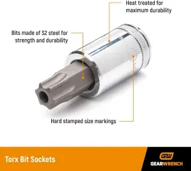 89085 GEARWRENCH Master Torx Bit Socket Set #3