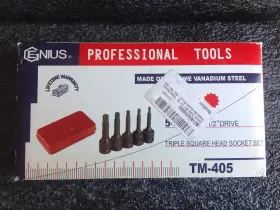 TM-405 GENIUS Tools Triple Square Impact Bit Socket Set #3