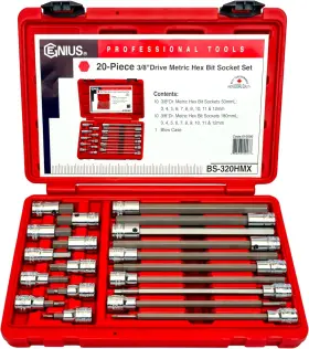 BS-320HMX GENIUS TOOLS Hex Bit Socket Set