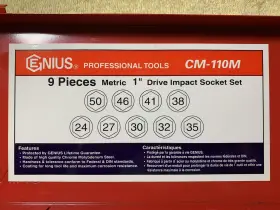 CM-110M GENIUS TOOLS Drive Impact Socket Set #3