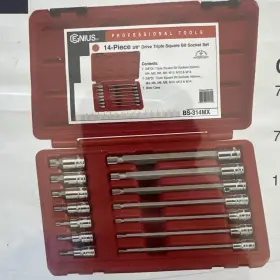 BS-314MX GENIUS TOOLS Drive Triple Square Bit Socket Set #2