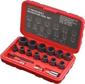 GET054-EU-A GETLITOOL Impact Bolt Extractor Tool Set Nut