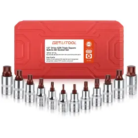 GET085-EU GETLITOOL Xzn Triple Square Spline Bit Socket Set