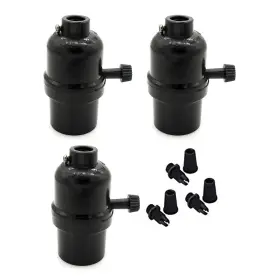 754407217553 GLO-SHINE Keyless Base Socket Bakelite Scre