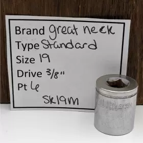 SK19M GREAT NECK Standard Shallow Socket Drive Point