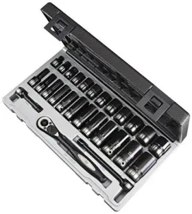 81627RD GREY PNEUMATIC Drive Fract Std Socket Set Duo