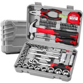 DT06003 HI-SPEC Garage Mechanics Tool Set Sockets Ratchet Kit