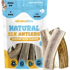 688957297430 HOTSPOT PETS Split Elk Antlers Dog Chews Pac
