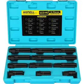 HT-12S-G HOTYELL Spline Lug Nut Socket Set Wheel Lock Removal