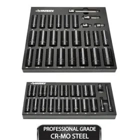 037103377562 HUSKY Drive Impact Socket Set Eva Storage Trays