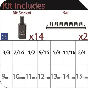 H2DHBI14PC HUSKY Hex Bit Impact Socket Set Drive Intermediate #2