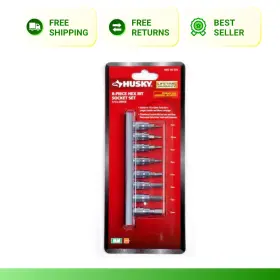 Husky H4dmmhex8pc 1/4 Inch Drive Metric Hex Bit Socket Set 8-piece New