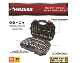 H68PCHEXTX HUSKY Master Hex Torx Bit Socket Set #3