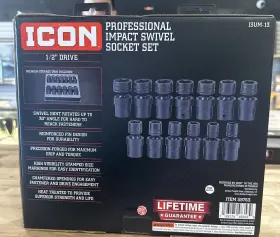 I3UM-13 ICON Pro Drive Impact Swivel Joint Socket Set #2